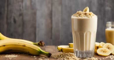 Receita de Shake de Proteína de Banana e Aveia