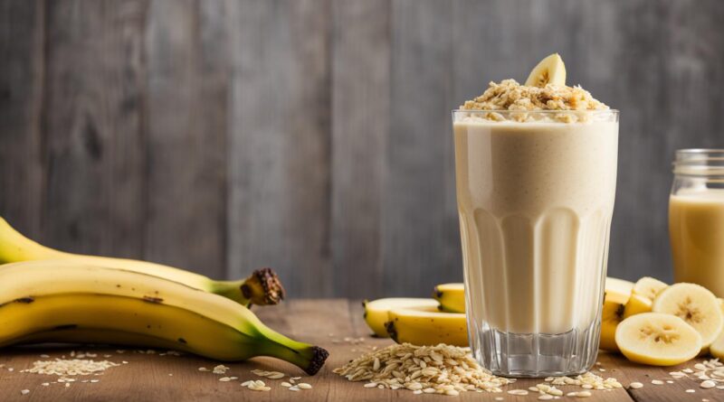 Receita de Shake de Proteína de Banana e Aveia