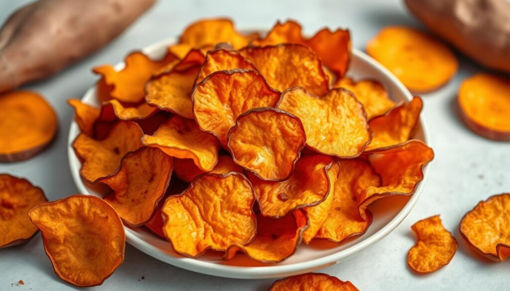 benefícios chips de batata-doce